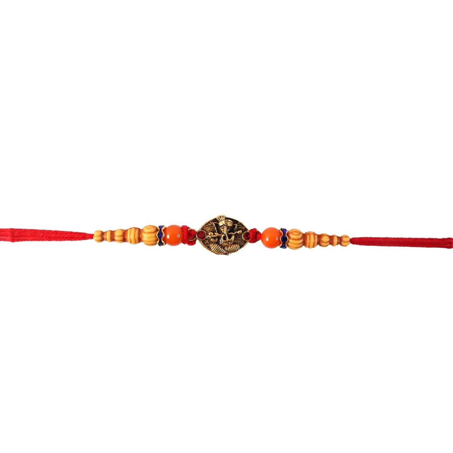 Elegant wooden beads Rakhi as a brother gift