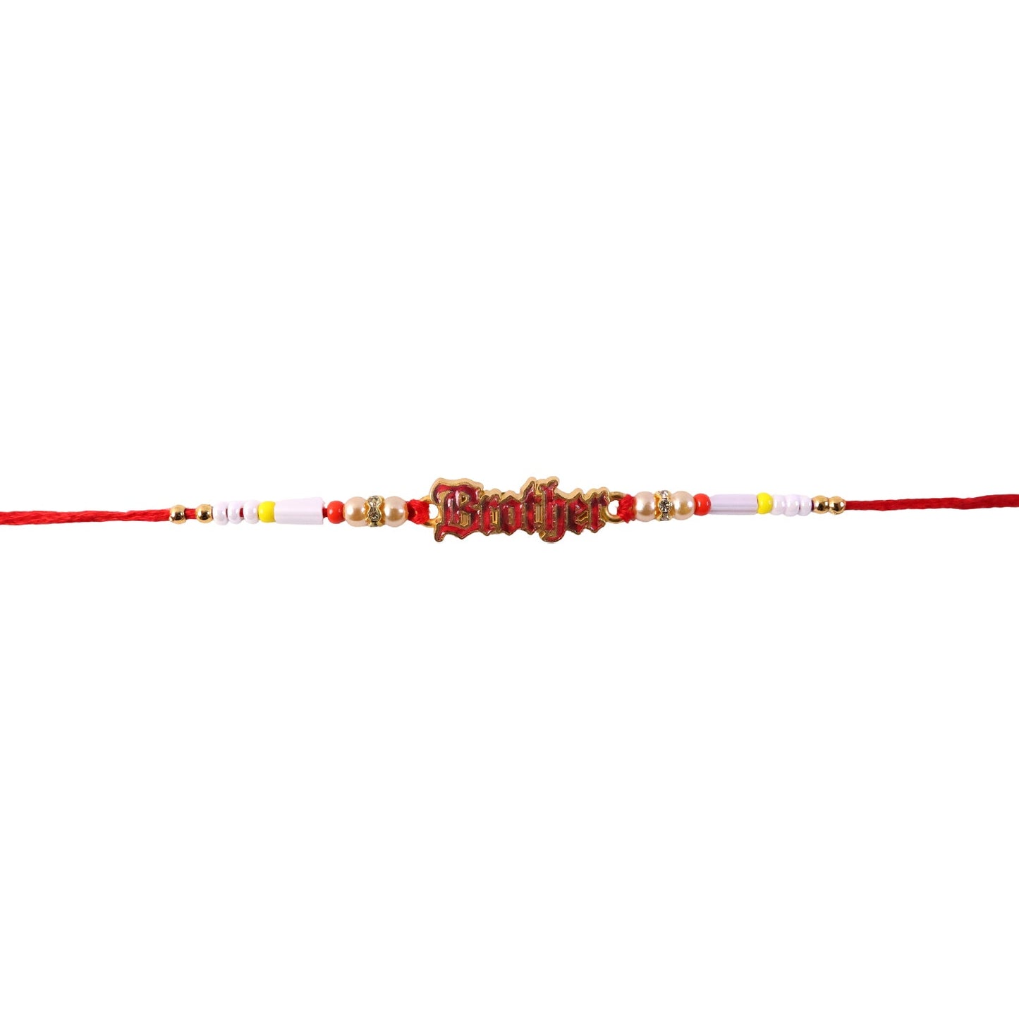 High-quality pearl bead Rakhi for brother, stylish gift