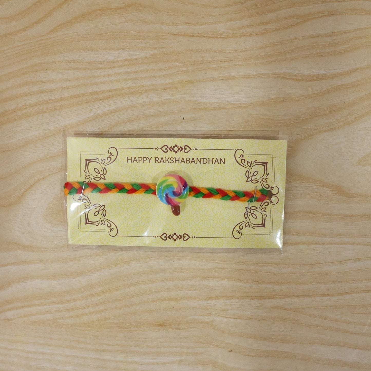 Traditional styled candy charm rakhi, modern design