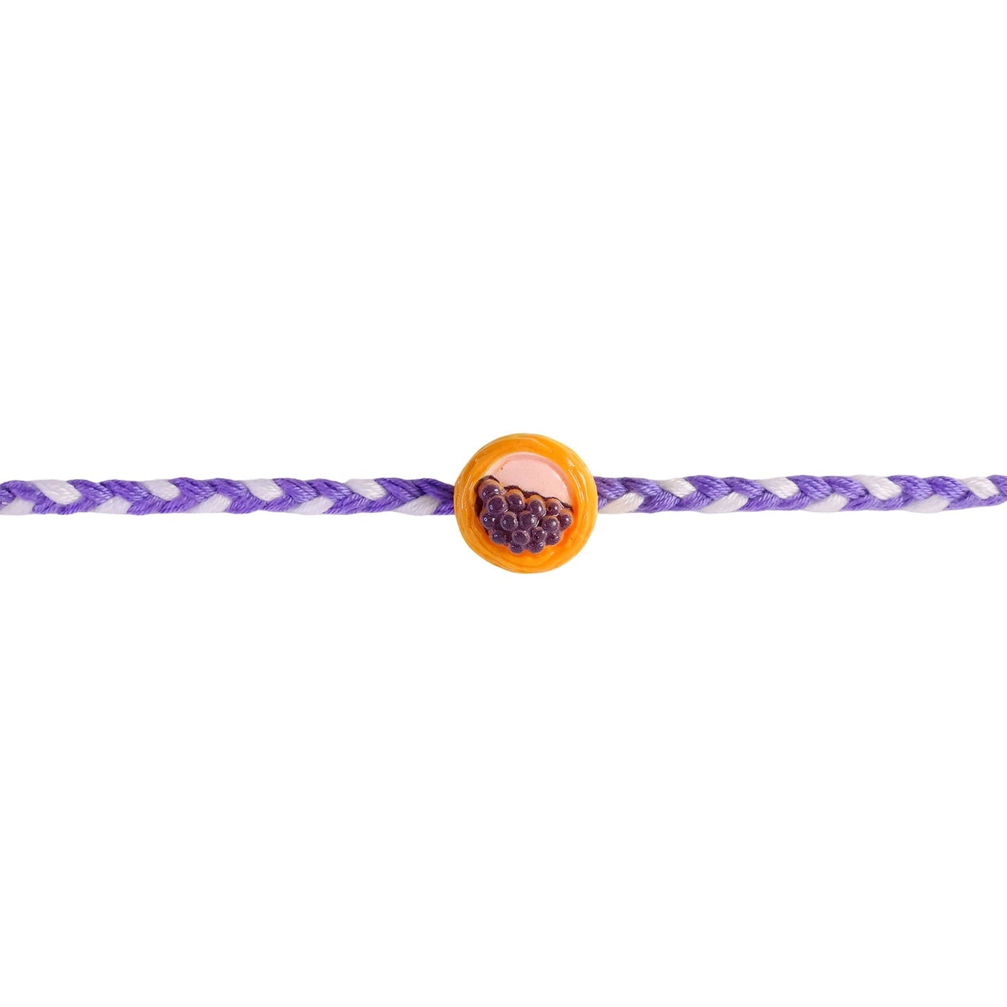 Top view of stylish grapes basket Rakhi with attractive detailing