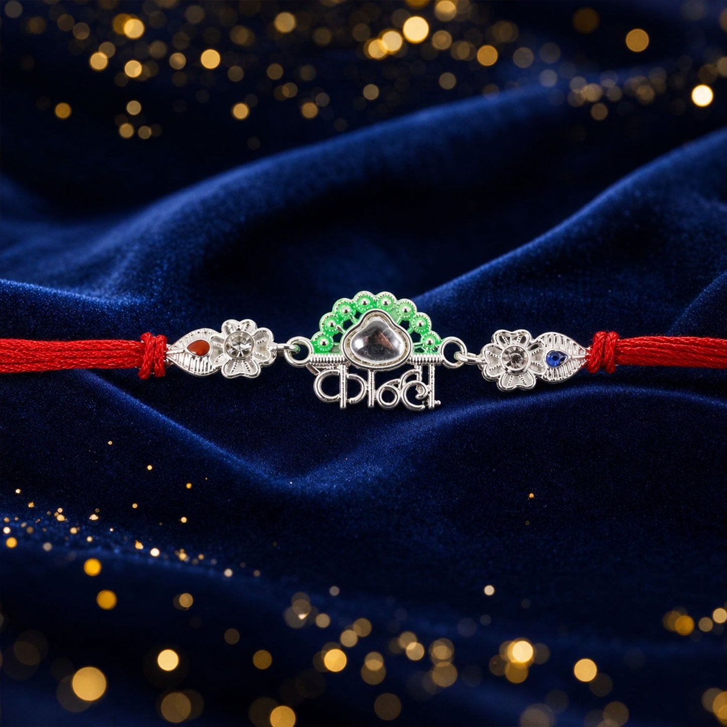 Traditional style Rakhi with dori thread