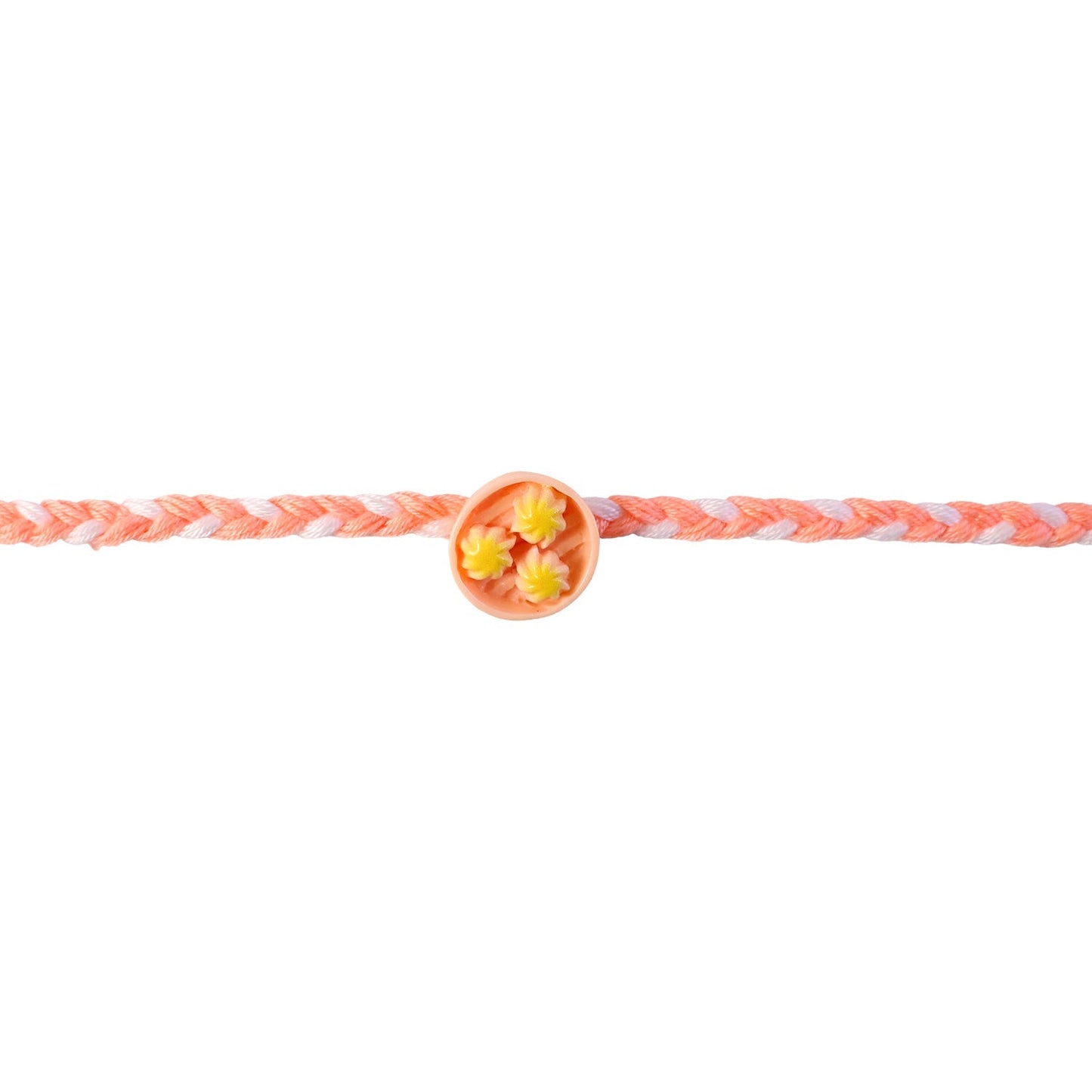 Braided thread Rakhi tied on a wrist for Raksha Bandhan