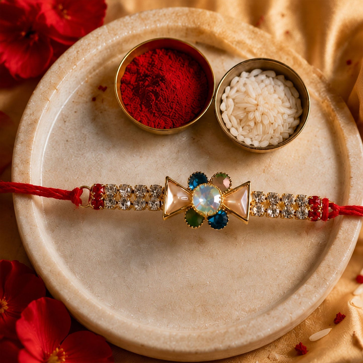 Stylish rakhi tied on wrist for Raksha Bandhan celebration