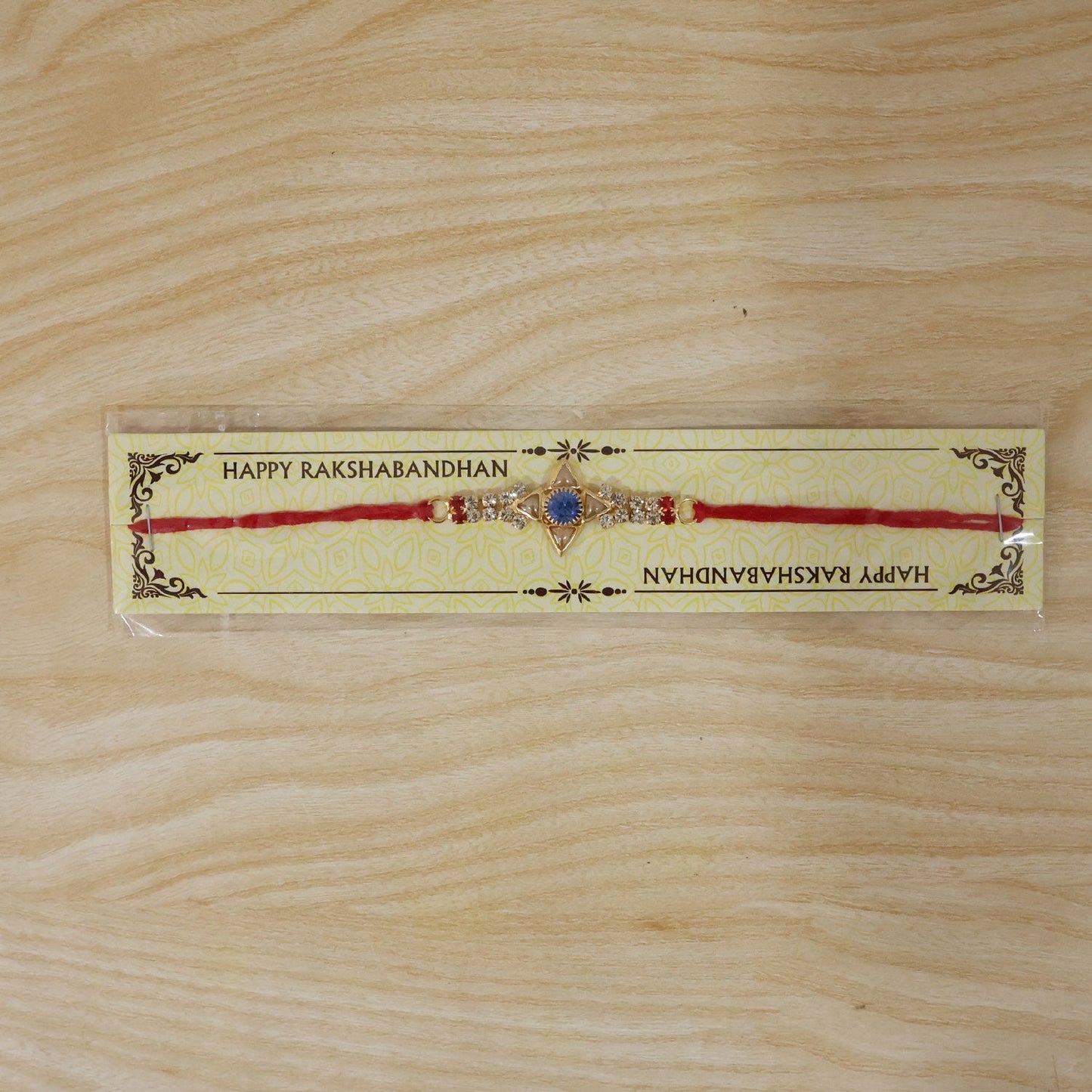 Full view of Crystal Star Stone Rakhi display showing festive appeal
