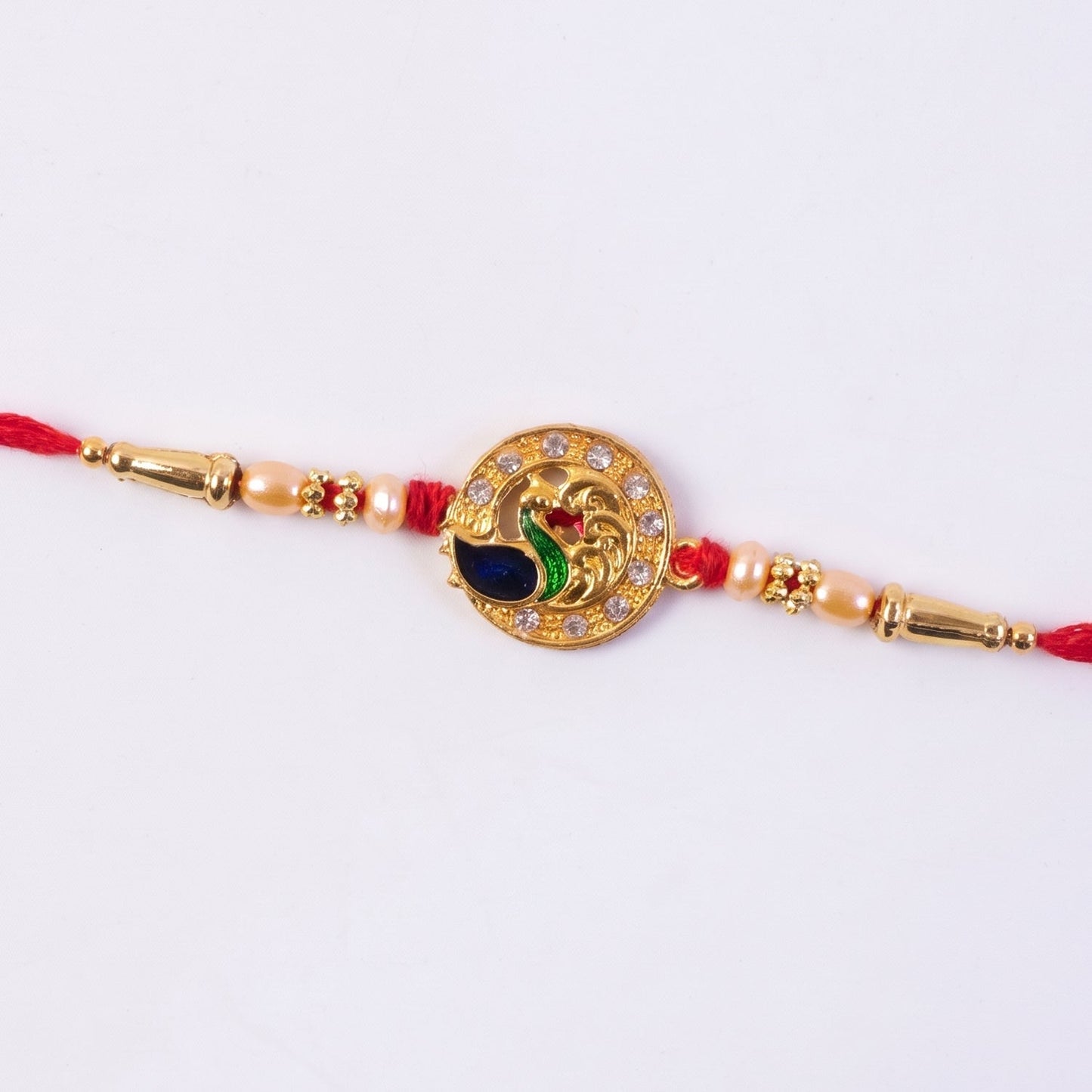 Stylish Rakhi with intricate beadwork and festive appeal