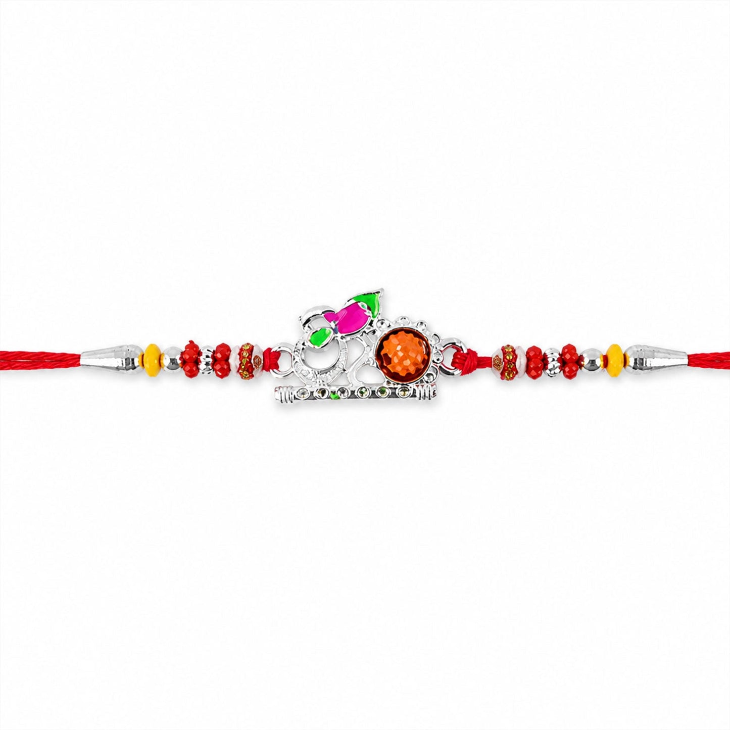 Festive Rakhi for Raksha Bandhan with vibrant colors and ornamentation
