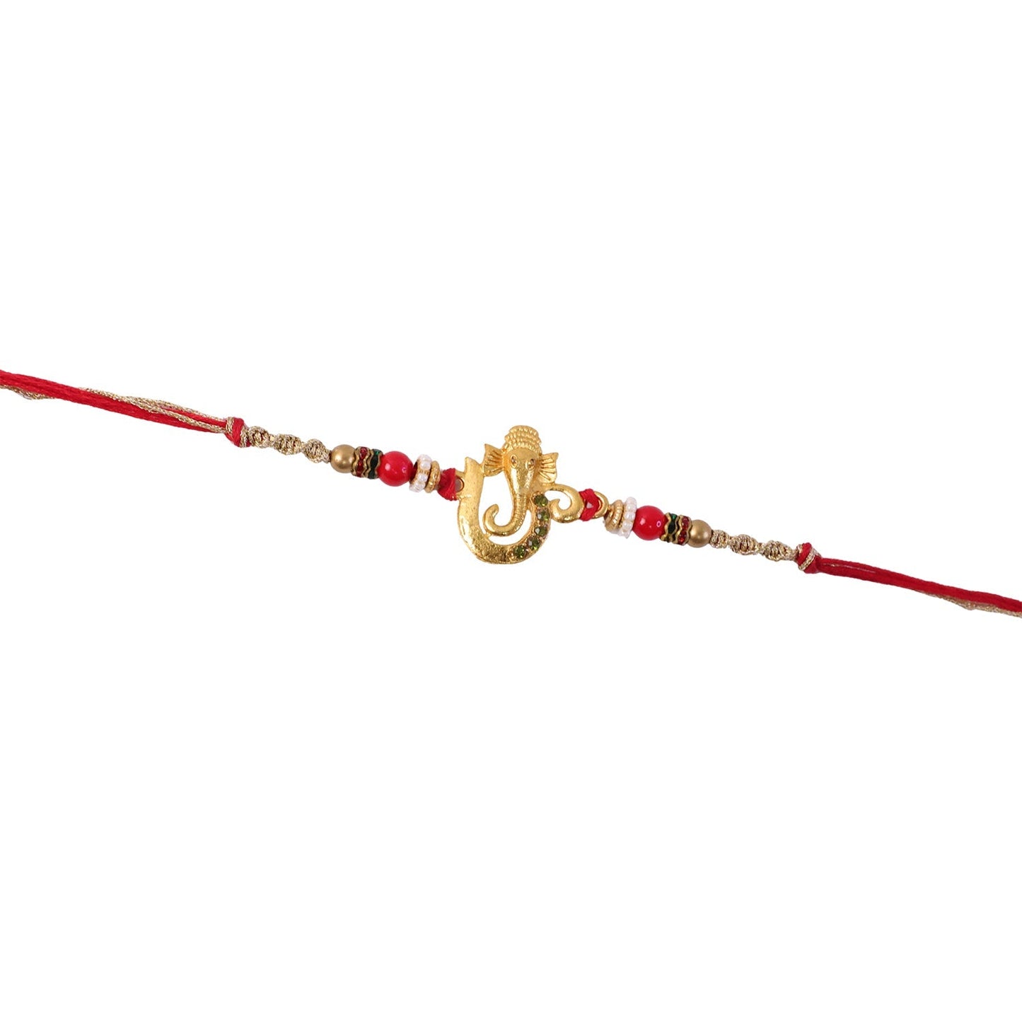 Premium quality beads and thread used in this stylish rakhi