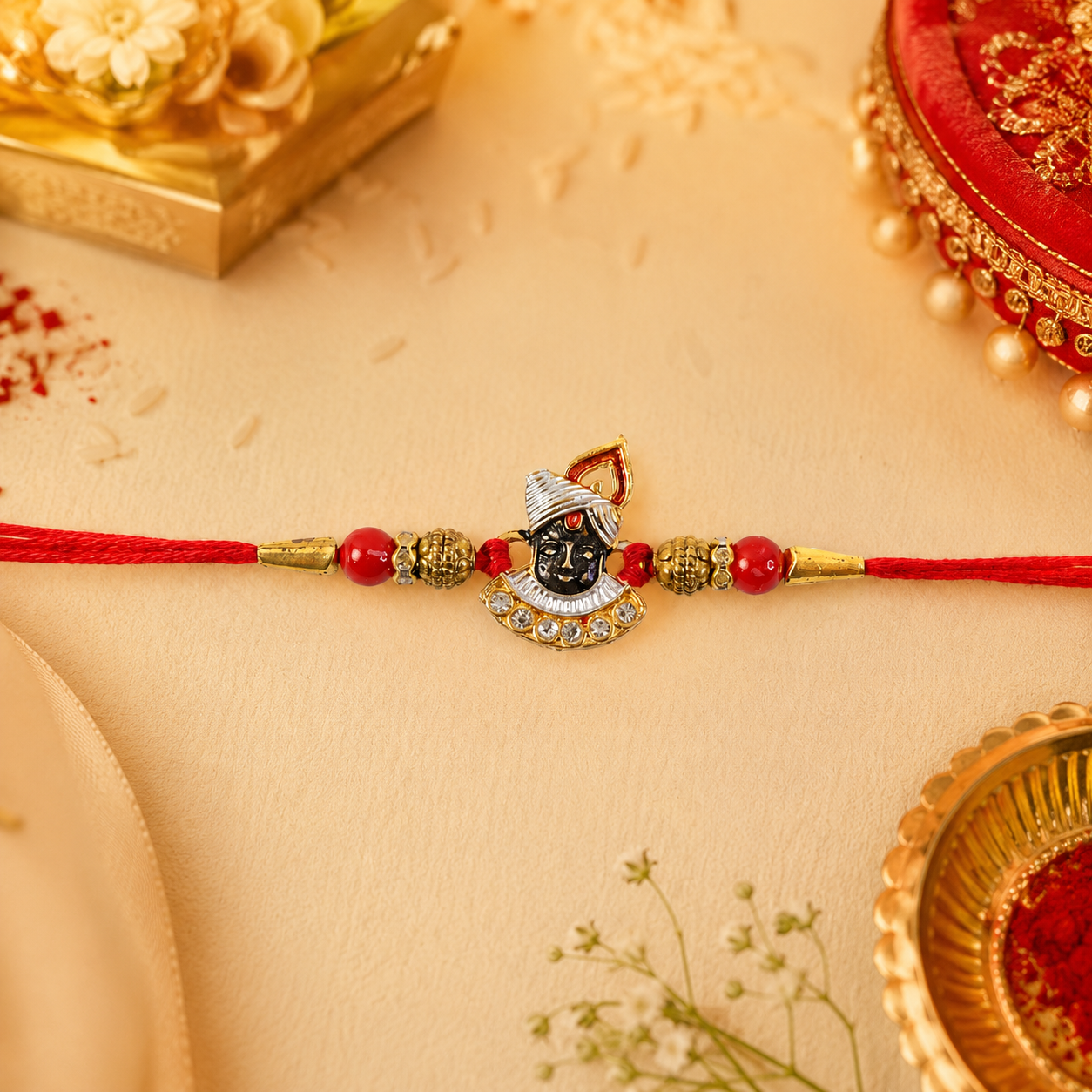 Festive background featuring the Rakhi, ready for Rakshabandhan.