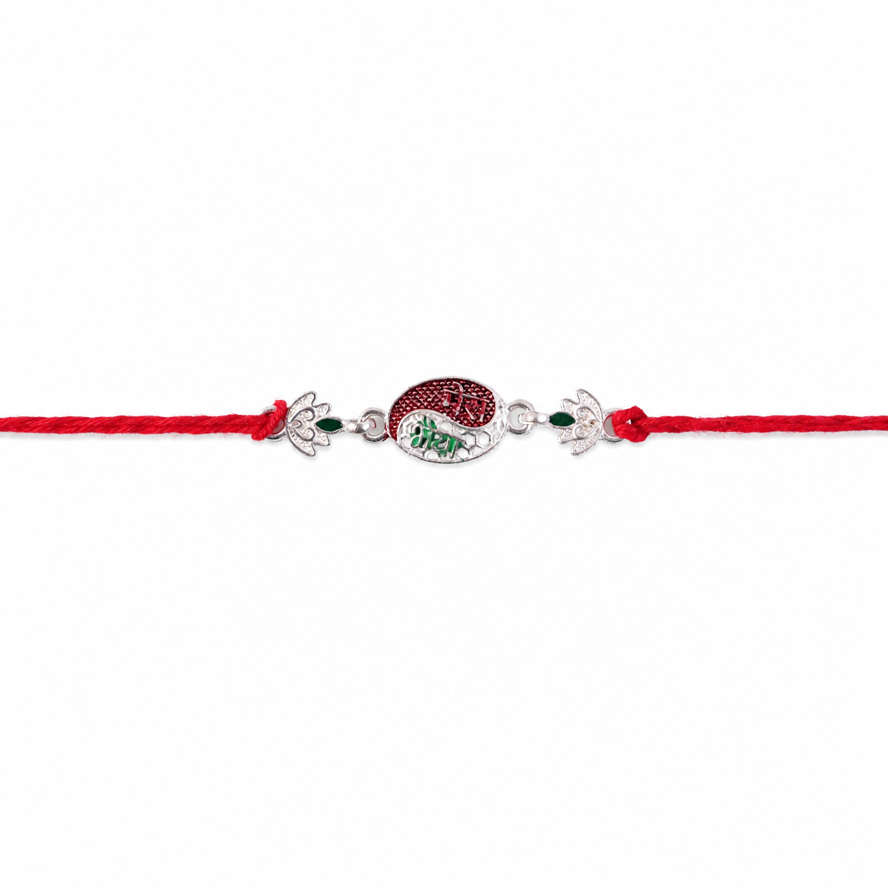 Meenakari Rakhi tied on wrist, showcasing comfort and festive appeal.