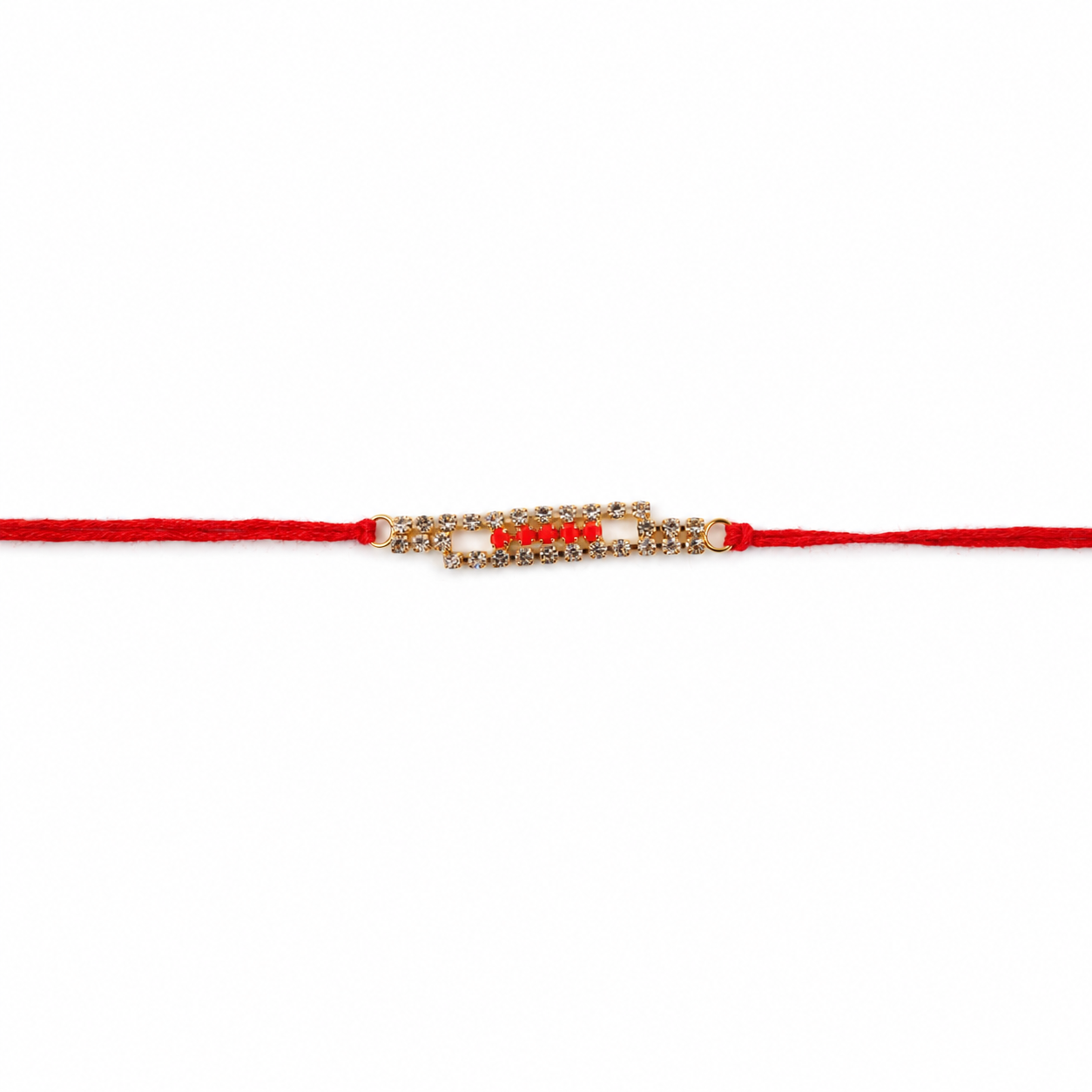 Back view of Rakhi showing secure and comfortable threading.