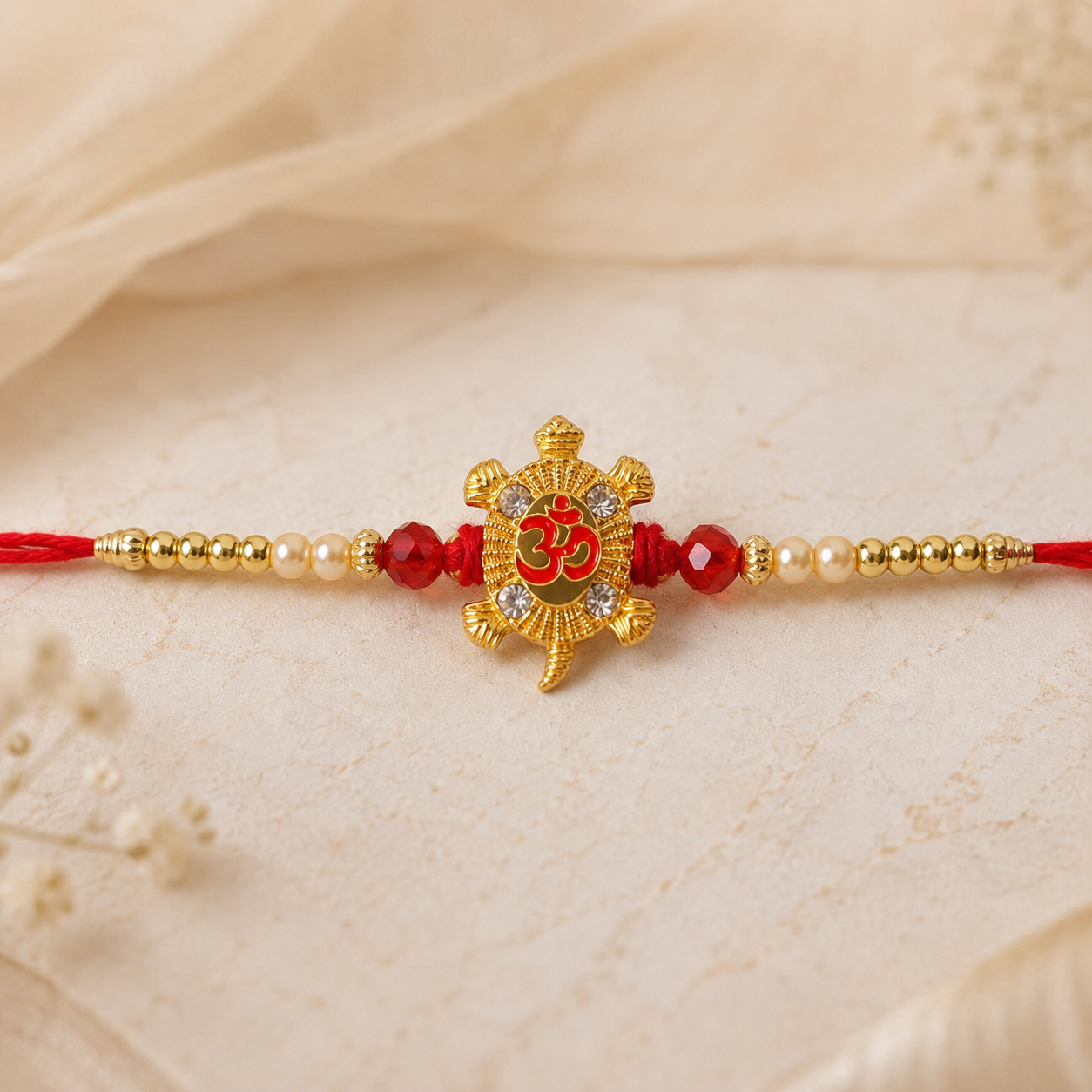 Close-up of the AD chain and thread craftsmanship.