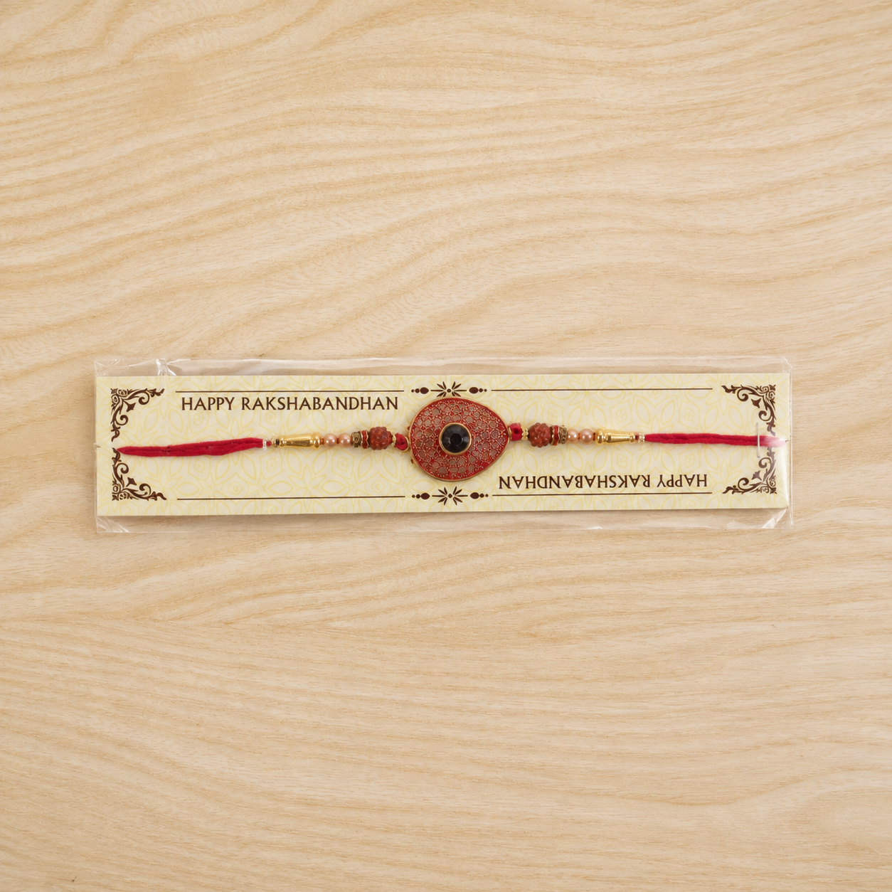 Stylish Rakhi with decorative elements and vibrant colors
