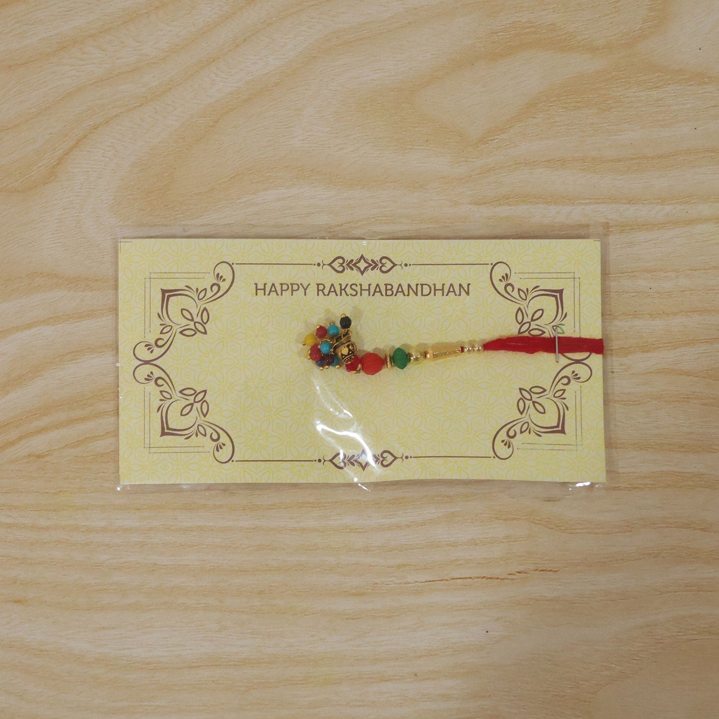 Beautiful colourful beaded rakhi, ideal for brother and sister celebration