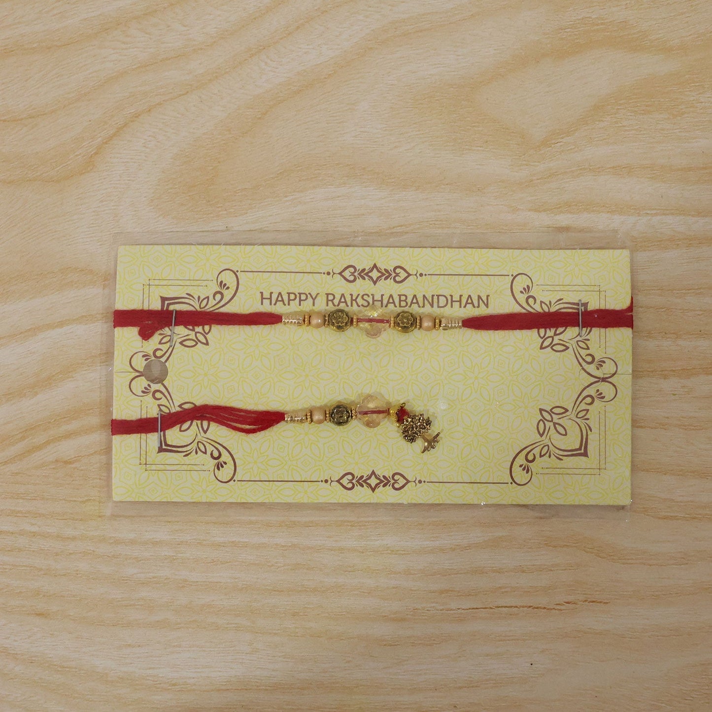 Attractive beads Bhabhi Rakhi for brother and Bhabhi gifts