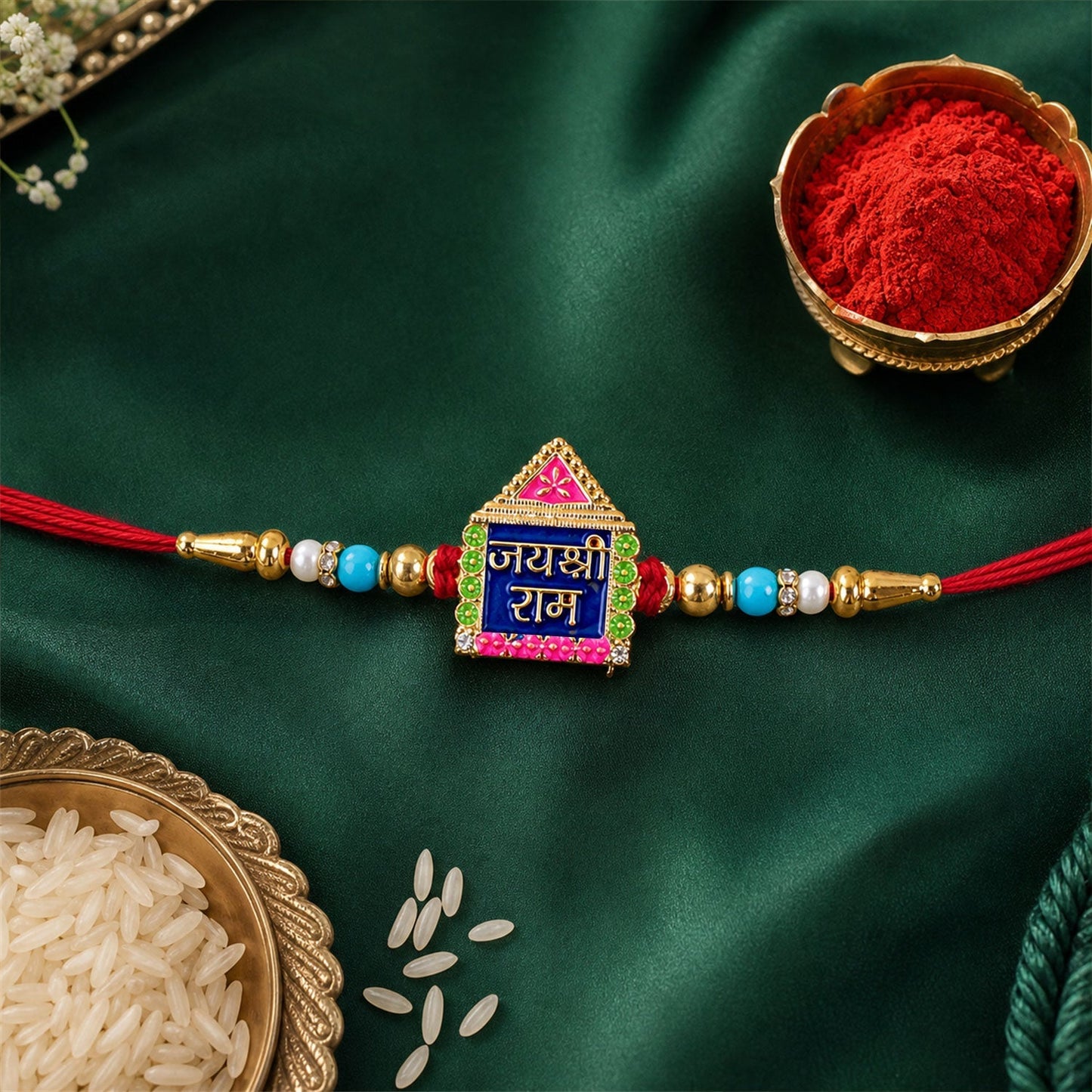 Beautiful Jai Shree Ram Rakhi, ideal for brothers and sisters during Raksha Bandhan
