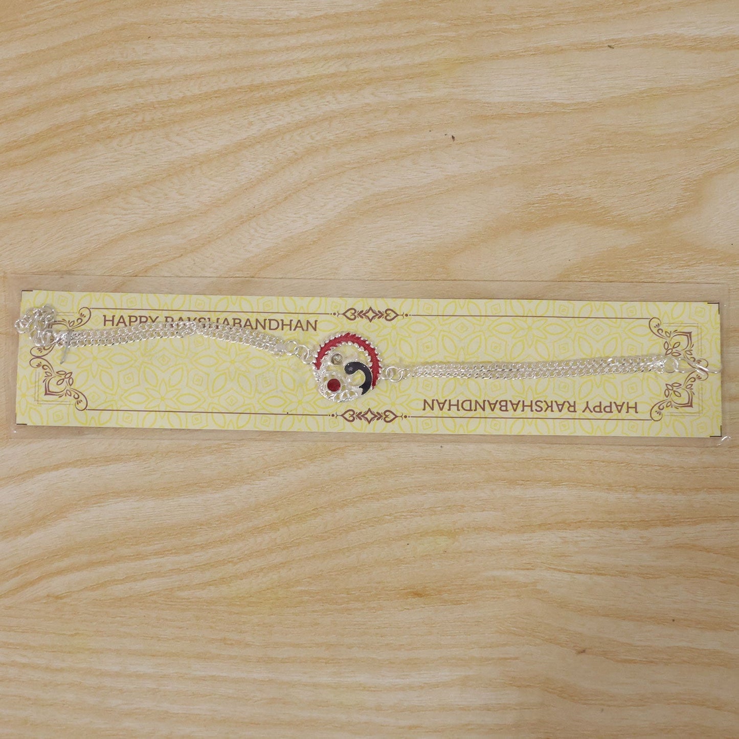 Packaging view of Designer Peacock Rakhi, suitable for gifting during Raksha Bandhan