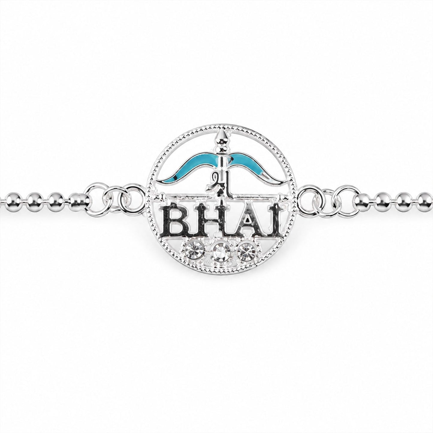 Stylish and durable enamel chain Rakhi for Raksha Bandhan celebration