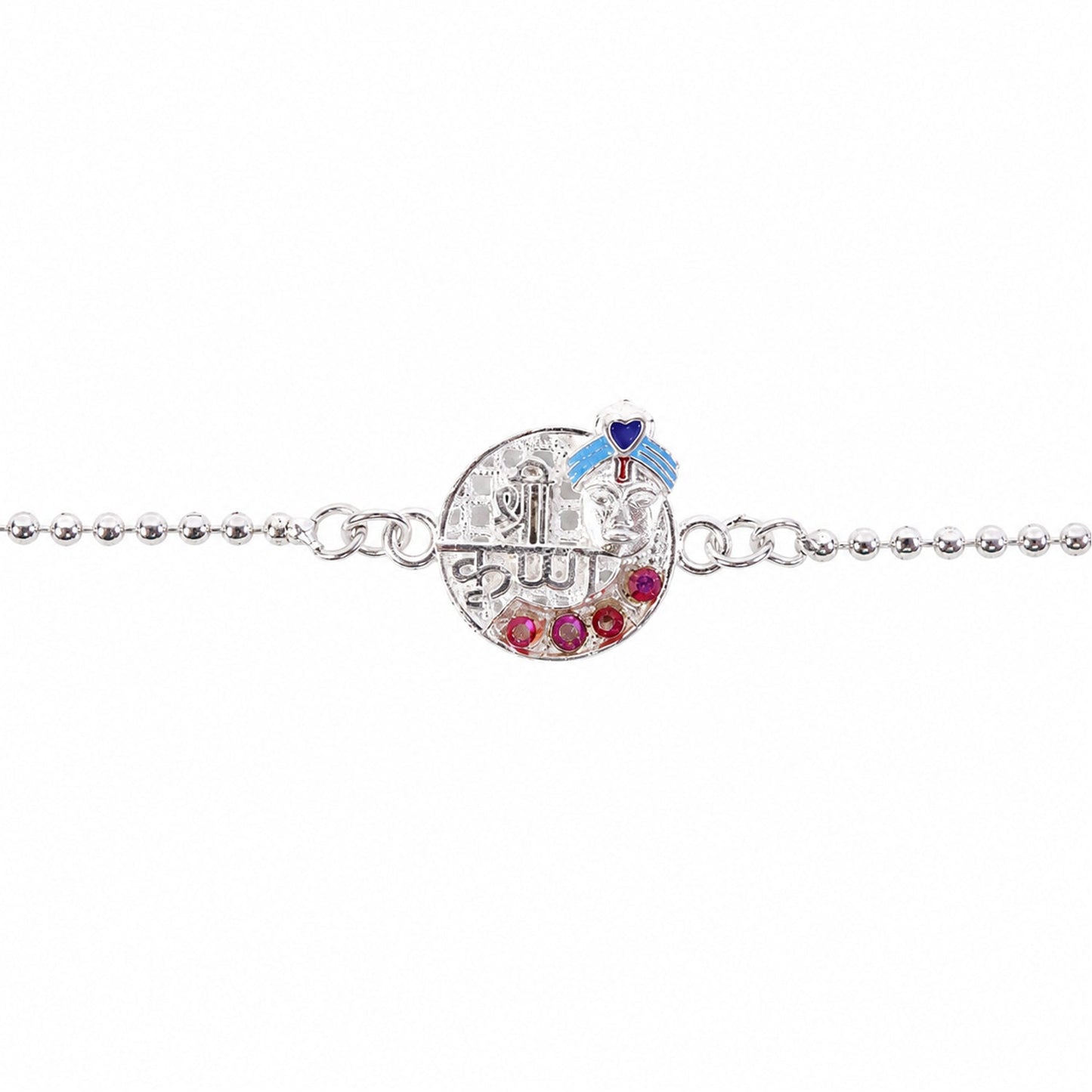 Festive Rakhi with elegant stone work, suitable for all age brothers