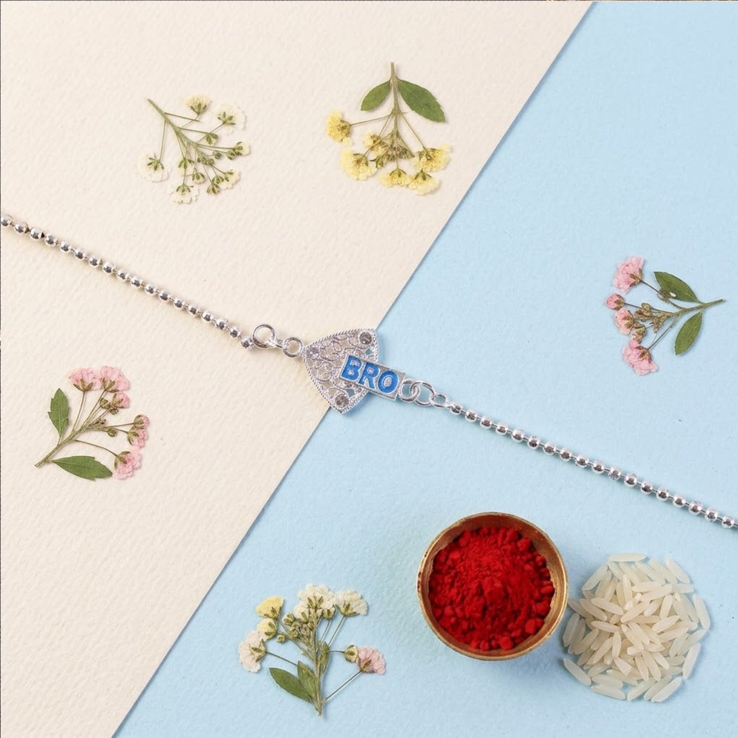 Beautifully designed Rakhi with durable thread suitable for all ages