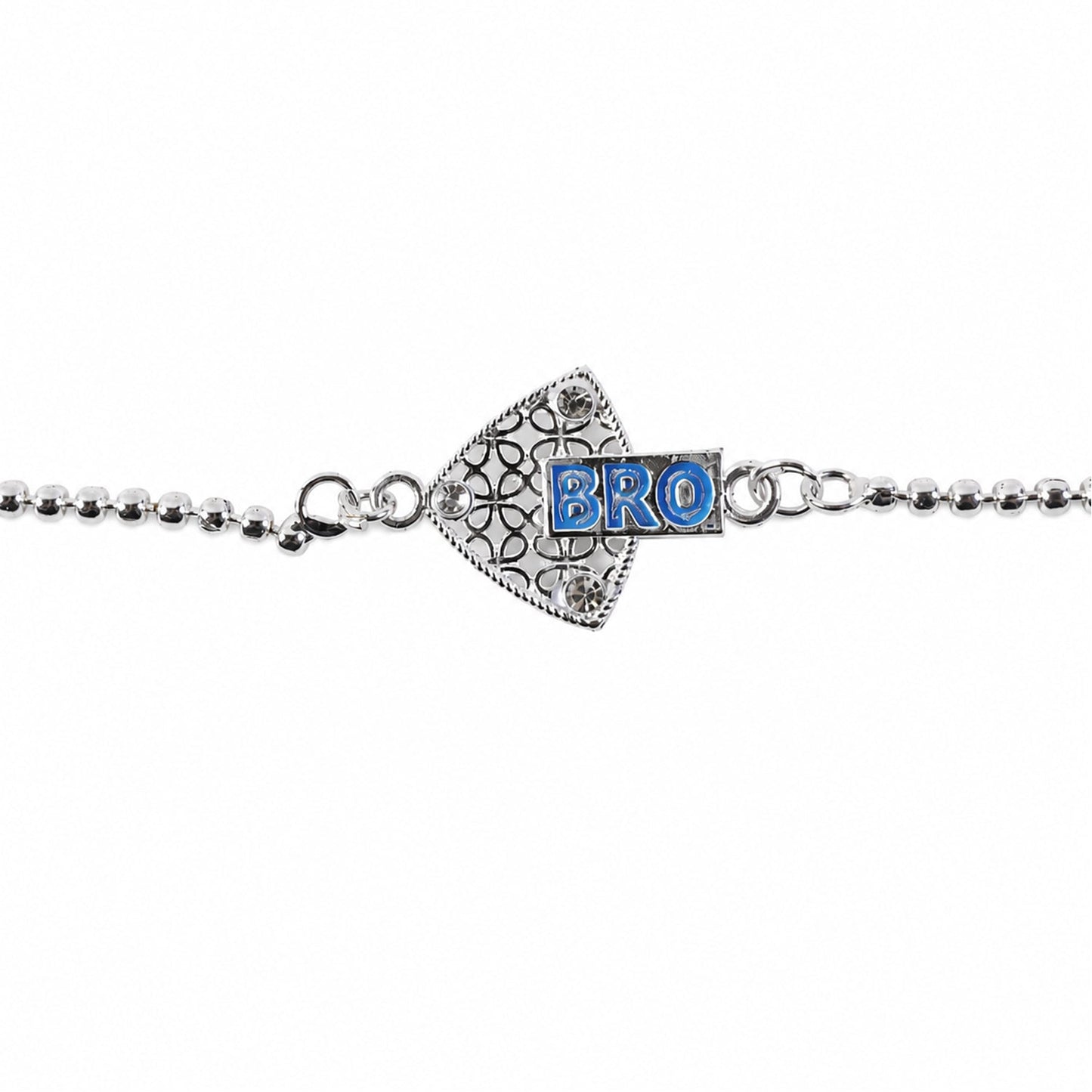 Traditional yet modern Rakhi with attractive stone embellishments