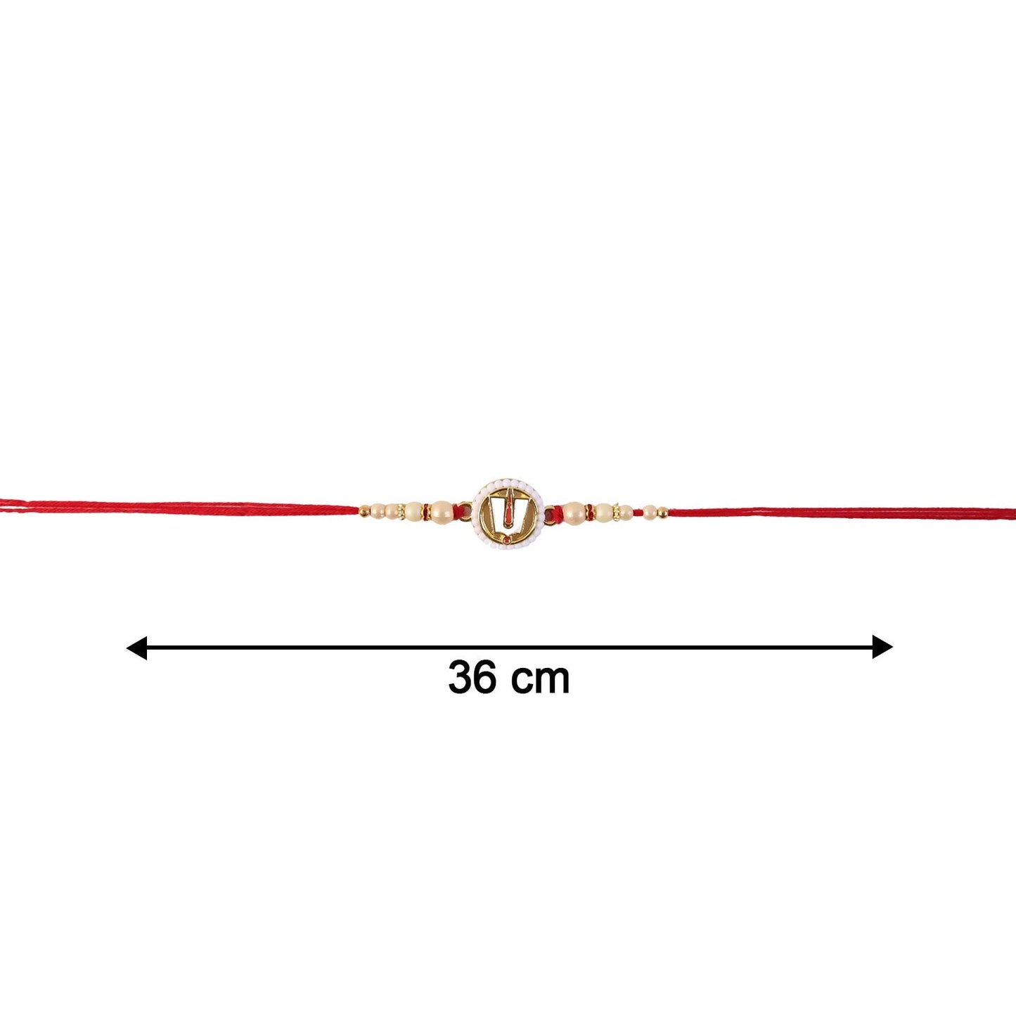 Elegant Tirupati Balaji Namam Rakhi with detailed thread